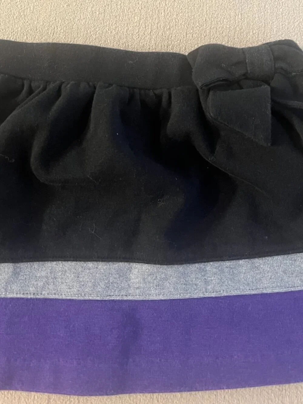 Janie and Jack baby Girls Black & Purple Skirt Size 12-18 Month